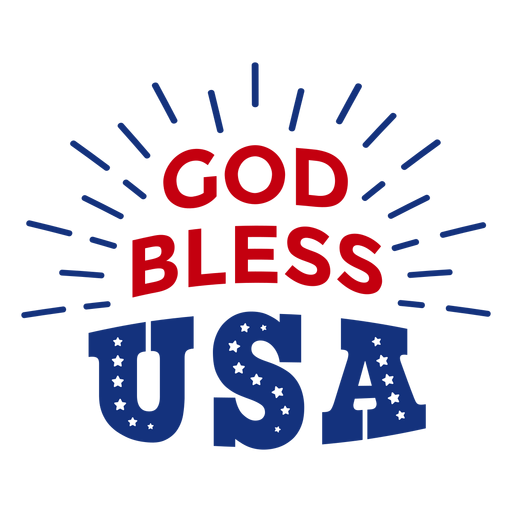 God Bless Usa Lettering - Transparent Png & Svg Vector File