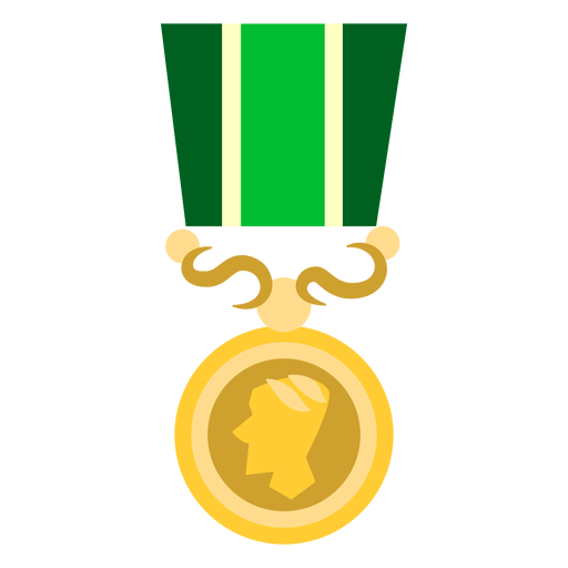 Golden circle medal icon PNG Design