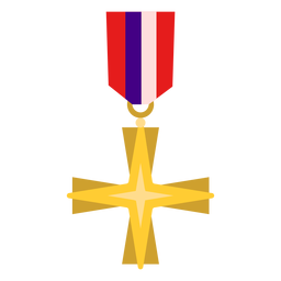 Ícone da medalha da cruz dourada Transparent PNG