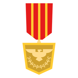 Icono de medalla de águila dorada Diseño PNG