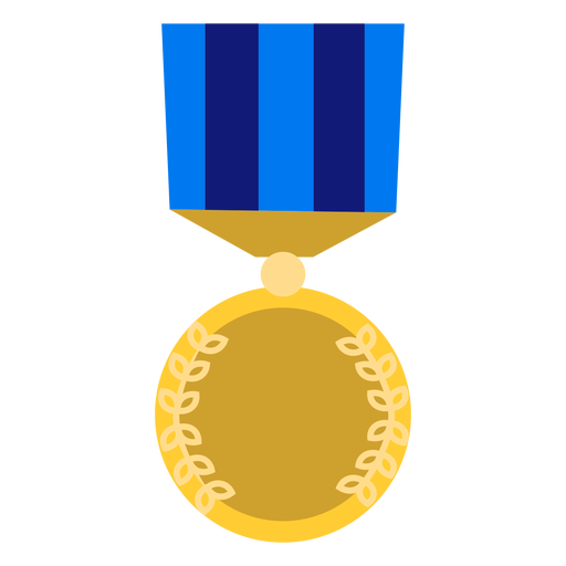 Golden education medal icon