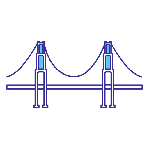 Elemento da ponte golden gate Desenho PNG