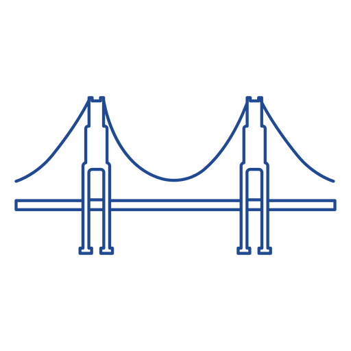 Curso da ponte Golden Gate Desenho PNG