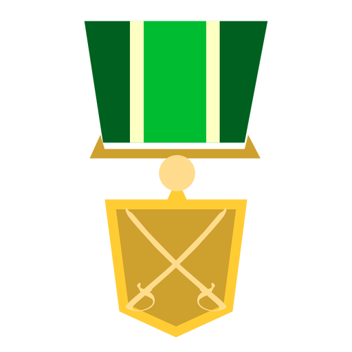 Golden military medal icon PNG Design