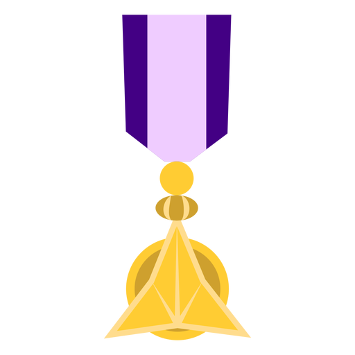 Golden ornament medal icon PNG Design