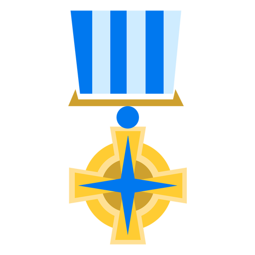 Golden religious medal icon PNG Design