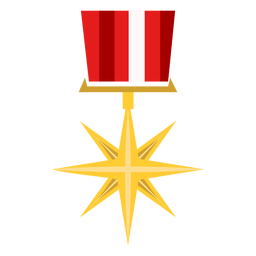 Ícone de medalha estrela dourada Transparent PNG
