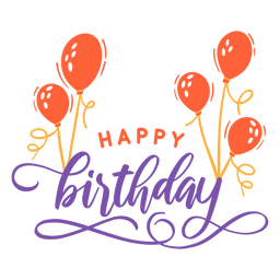 Happy Birthday Lettering Design Vector Download