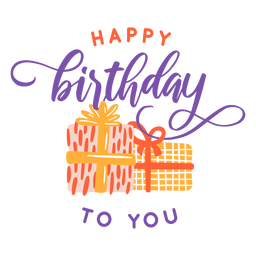Feliz aniversário para você letras letras de aniversário Desenho PNG