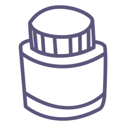 Ícone de traço do frasco de tinta Desenho PNG