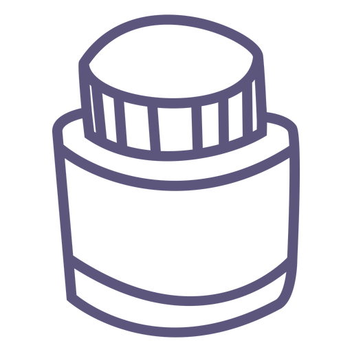 Tintenflaschen-Strichsymbol PNG-Design