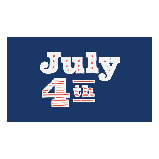 July 4th lettering