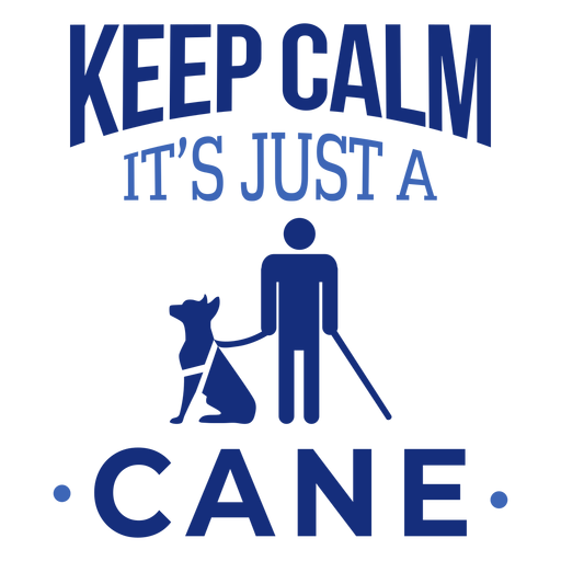 Just a cane lettering PNG Design