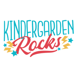 Kindergarden rocks lettering design PNG Design