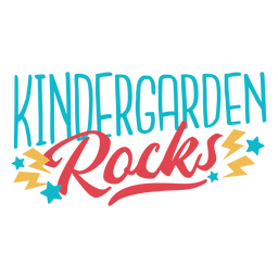 Kindergarten rockt Schriftzugdesign PNG-Design