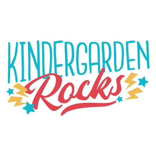 Kindergarden rocks lettering design PNG Design