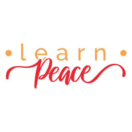 Aprenda letras de paz Desenho PNG