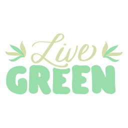 Live green lettering PNG Design