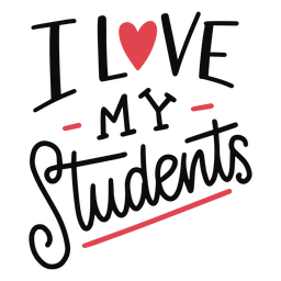 Love My Students Lettering Design PNG & SVG Design For T-Shirts