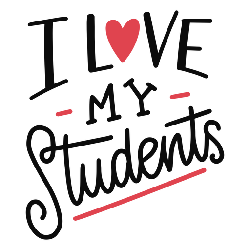 Download Love my students lettering design - Transparent PNG & SVG vector file