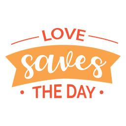 El amor salva el día letras Diseño PNG
