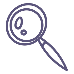 Icono de trazo de lupa Diseño PNG