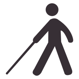 Man figure with cane PNG Design
