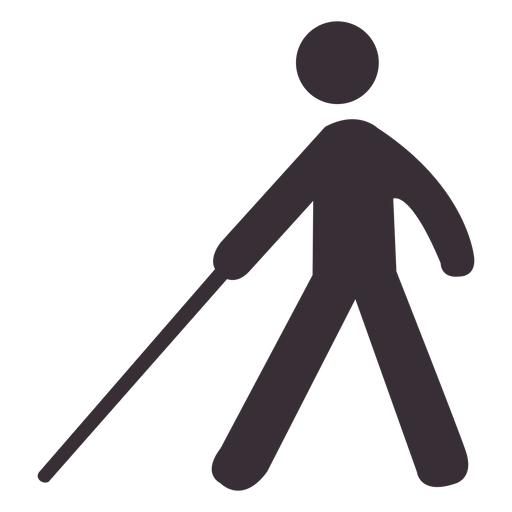 Man figure with cane