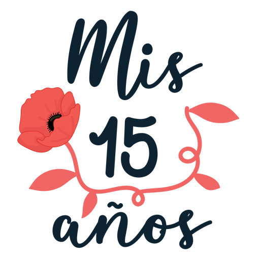 Mis 15 anos lettering