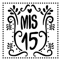 Mis 15 diseño de tarjeta de felicitación Diseño PNG