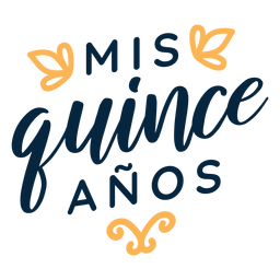 Letras Mis Quince Anos Desenho PNG