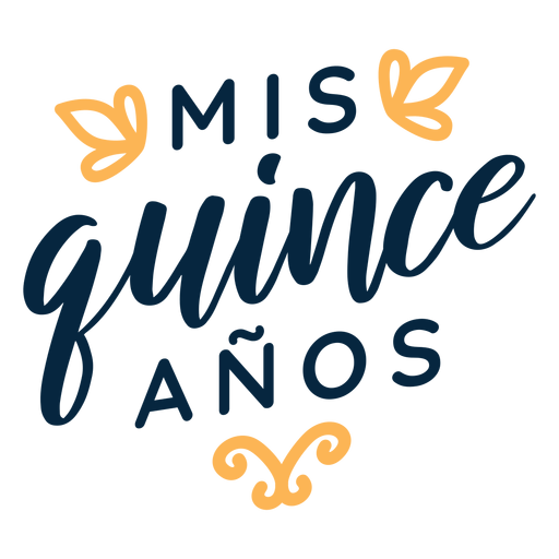 Mis quince anos lettering