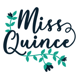 Miss Quince Floral Lettering PNG & SVG Design For T-Shirts