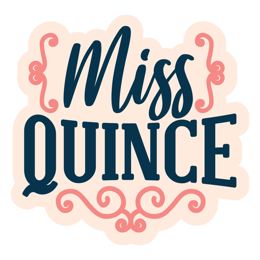 Miss quince lettering sticker