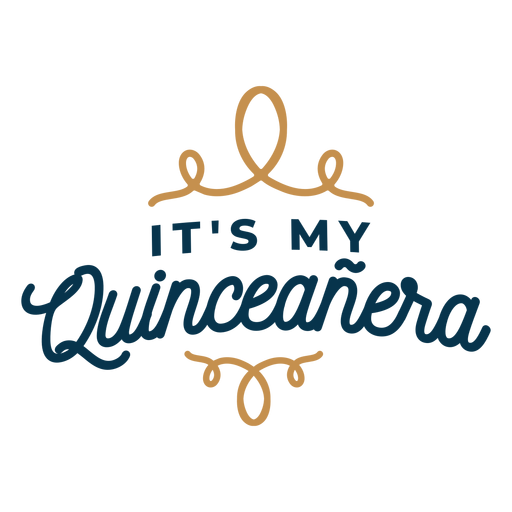 Mein Quinceanera-Schriftzug PNG-Design