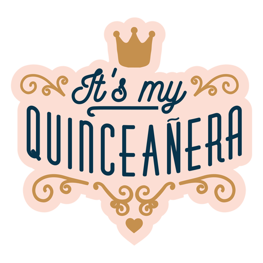 My quinceanera royal lettering