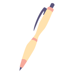 Icono plano de la pluma de punta Diseño PNG