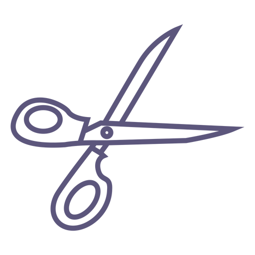 Open scissors stroke icon PNG Design