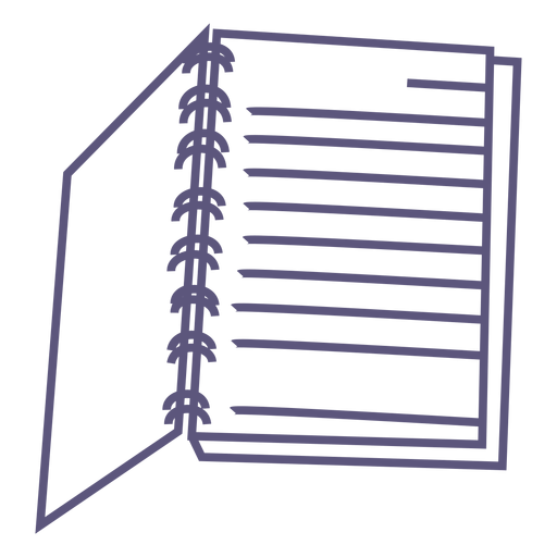 Open spiral notebook stroke icon Transparent PNG & SVG vector file