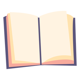 Icono plano de libro de texto abierto