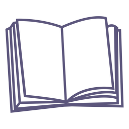 Abra o ícone de traço do livro didático Desenho PNG