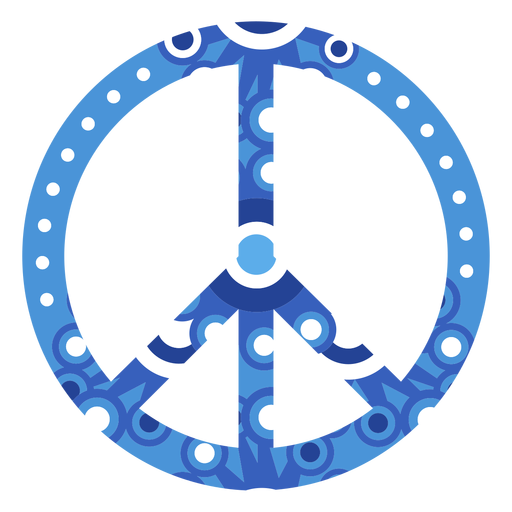 Icono de s?mbolo de paz adornado Diseño PNG