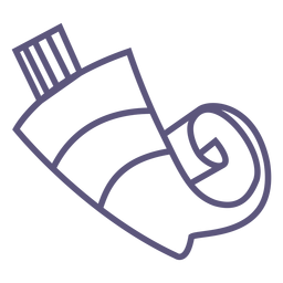 Ícone de traço do tubo de tinta Desenho PNG