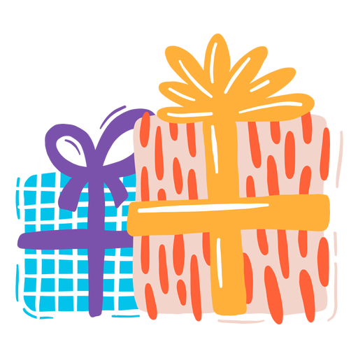 Pair of present boxes PNG Design