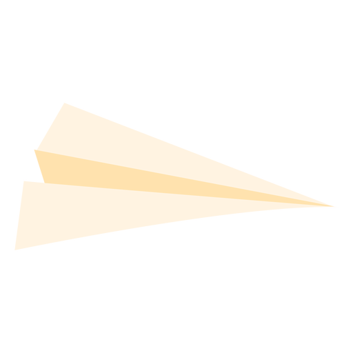 Papierflugzeug flaches Symbol PNG-Design