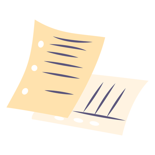 Paper sheets flat icon PNG Design