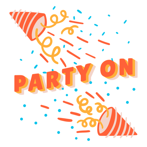 Download Party am Geburtstag des Schriftzuges - Transparenter PNG und SVG-Vektor