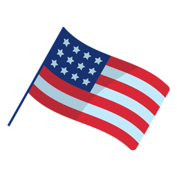 Elemento da bandeira patriótica americana Desenho PNG