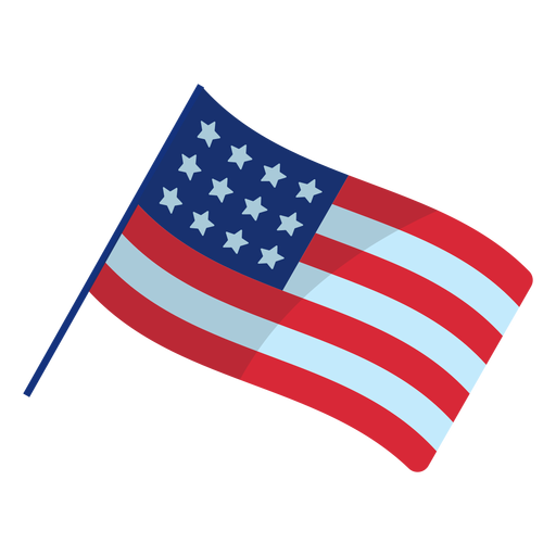 Elemento patriótico de la bandera americana Diseño PNG
