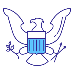 Elemento do emblema da águia patriótica Desenho PNG